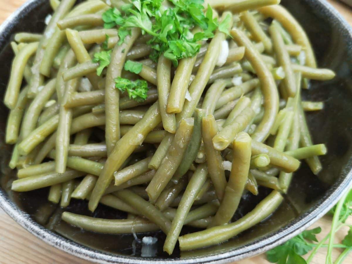 Salade de haricots verts à l’ail